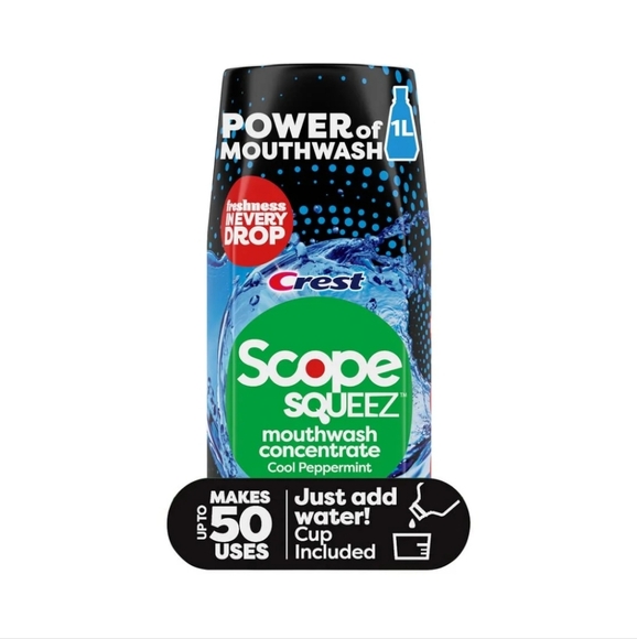 ⭐4/$15 Crest Scope Squeez Mouthwash Concentrate, Cool Peppermint - Picture 4 of 11